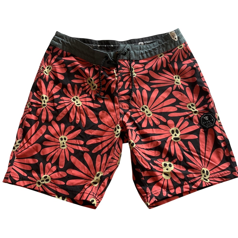 Vissla Board Shorts Mens 31 Floral Thomas Heinz Upcycled Coconut Stretch